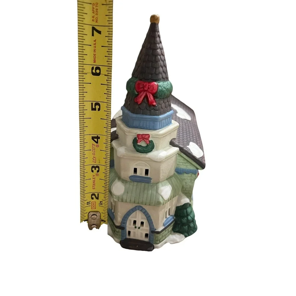 Trim A Home Light Up Christmas‎ Village Porcelain Church Building Vintage w/ Box